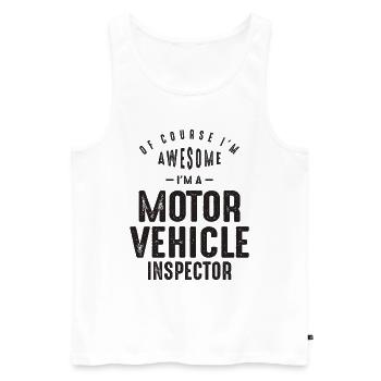 Großartig, ich bin ein Kfz-Inspektor - Männer Premium Bio Tank Top - Weiß - Vorne - AI Model Male 178 light (178cm)