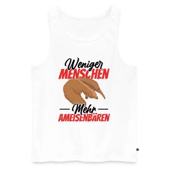 Ameisenbär weniger Menschen Zwergameisenbär - Männer Premium Bio Tank Top - Weiß - Vorne - Michal (187cm)