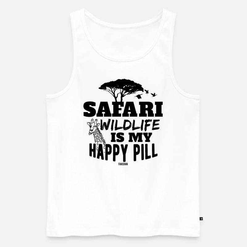 Giraffe - Männer Premium Bio Tank Top - Weiß
