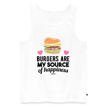 Hamburg fast food grill delicious - Men's Premium Organic Tank Top - white - Front - AI Model Male 178 light (178cm)