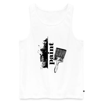 Brush Color Brush Painter Painting Art Artist - Men's Premium Organic Tank Top - white - Front - AI Model Male 178 light (178cm)
