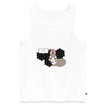 Hare - Men's Premium Organic Tank Top - white - Front - AI Model Male 178 light (178cm)