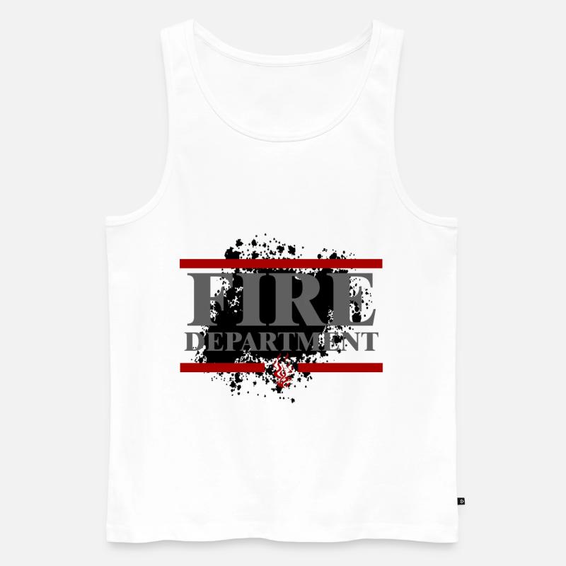 Feuerwehr - Männer Premium Bio Tank Top - Weiß