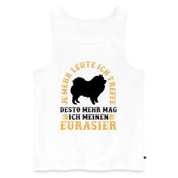 Desto mehr mag ich Eurasier Eurasian Dog - Männer Premium Bio Tank Top - Weiß - Vorne - Michal (187cm)
