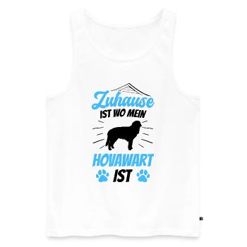 Zuhause ist wo mein Hovawart ist Hovawart - Männer Premium Bio Tank Top - Weiß - Vorne - Michal (187cm)