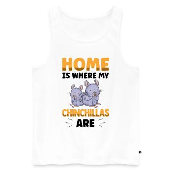 La maison est l’endroit où mon chinchilla est rongeur - Débardeur bio Premium Homme - blanc - Devant - Michal (187cm)