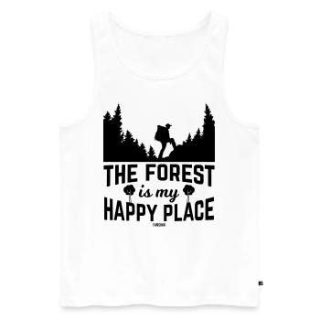 Forest Nature Camping Mountains - Men's Premium Organic Tank Top - white - Front - Michal (187cm)