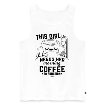 Kaffee Krankenhaus Medizin - Männer Premium Bio Tank Top - Weiß - Vorne - Michal (187cm)