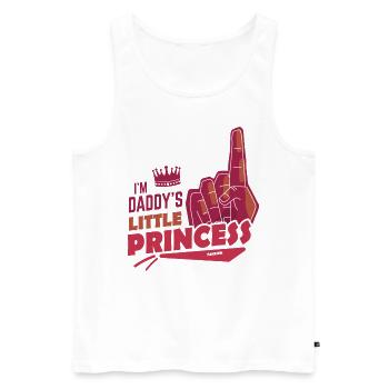 Papa Fille Enfant Fête des pères Fille Cadeau - Débardeur bio Premium Homme - blanc - Devant - Michal (187cm)