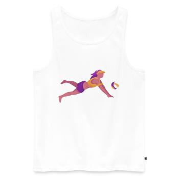 Volleyball Beach Volleyball Gift Beach - Débardeur bio Premium Homme - blanc - Devant - Michal (187cm)