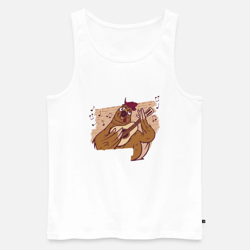 Huhn - Männer Premium Bio Tank Top - Weiß