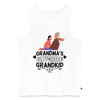 Oma ihr liebstes Enkelkind - Männer Premium Bio Tank Top - Weiß - Vorne - Michal (187cm)