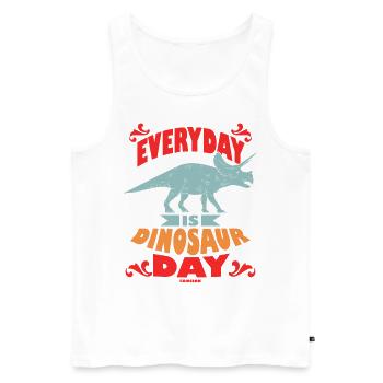 Everyday Is Dinosaur Day - Männer Premium Bio Tank Top - Weiß - Vorne - Michal (187cm)