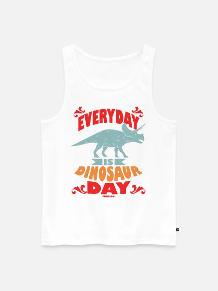 Everyday Is Dinosaur Day - Men's Premium Organic Tank Top - white