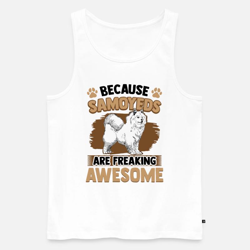 Samojede sind fantastisch Samojedenspitz - Männer Premium Bio Tank Top - Weiß
