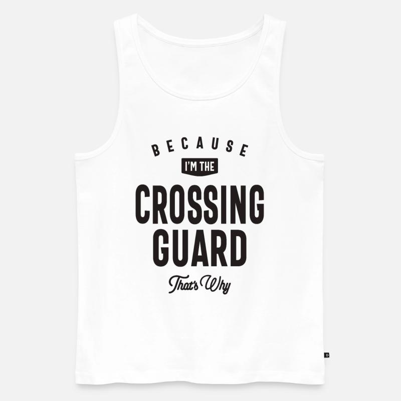 Berufsbezeichnung "Crossing Guard" Beruf - Männer Premium Bio Tank Top - Weiß