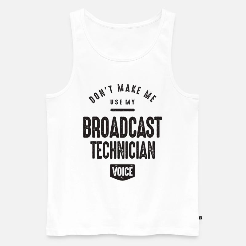 Profession de technicien en radiodiffusion - Débardeur bio Premium Homme - blanc