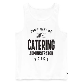 Catering-Administrator Beruf - Männer Premium Bio Tank Top - Weiß - Vorne - AI Model Male 178 light (178cm)