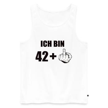 43 Geburtstag - Männer Premium Bio Tank Top - Weiß - Vorne - Michal (187cm)