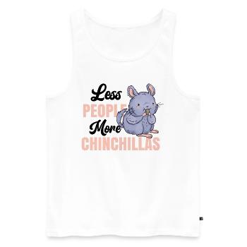 Mehr Chinchilla weniger Menschen Nagetier - Männer Premium Bio Tank Top - Weiß - Vorne - Michal (187cm)