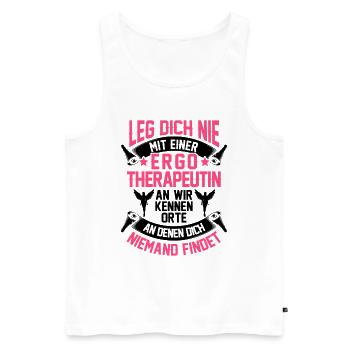 Ergotherapeutin kennen Orte Ergotherapie - Männer Premium Bio Tank Top - Weiß - Vorne - AI Model Male 178 light (178cm)