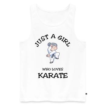 Just A Girl Who Loves Karate - Men's Premium Organic Tank Top - white - Front - Michal (187cm)