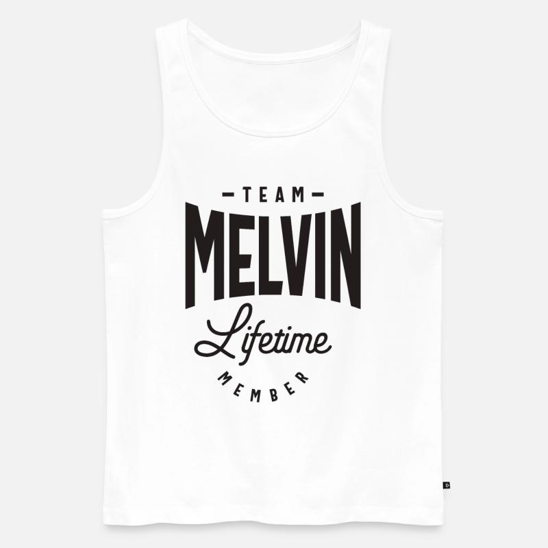 Melvin Benutzerdefinierter Name - Männer Premium Bio Tank Top - Weiß