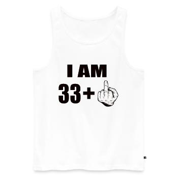 34 Geburtstag - Männer Premium Bio Tank Top - Weiß - Vorne - Michal (187cm)