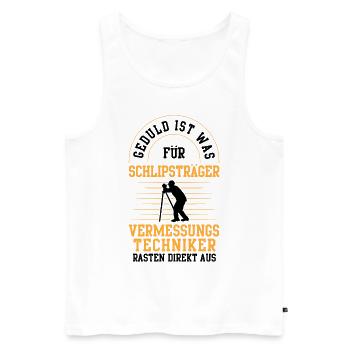 Vermessungstechniker rasten aus Vermesser - Männer Premium Bio Tank Top - Weiß - Vorne - AI Model Male 178 light (178cm)