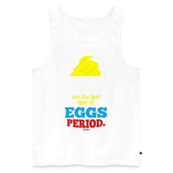 Stuffed Eggs Day in November - Men's Premium Organic Tank Top - white - Front - AI Model Male 178 light (178cm)