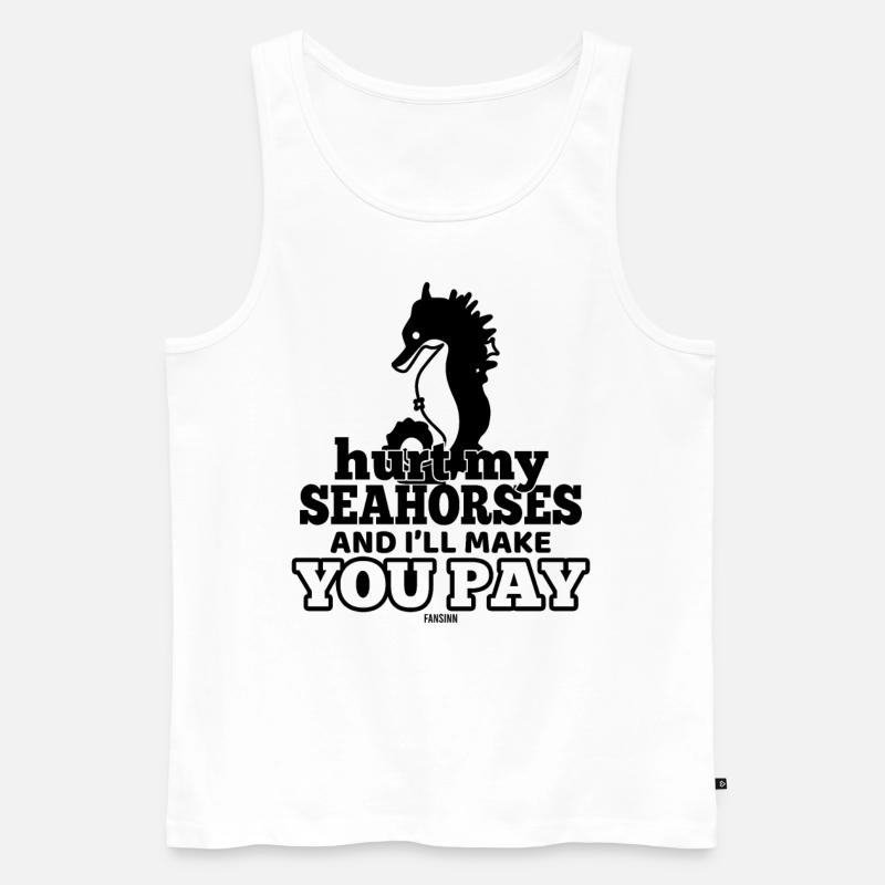 Seepferd Meeresleben niedlich Ozean - Männer Premium Bio Tank Top - Weiß