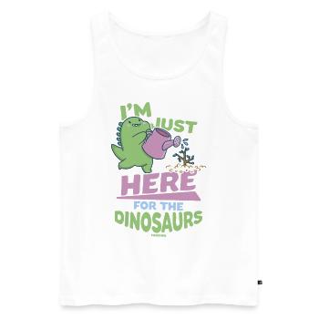 I'm Just Here For The Dinosaurs - Men's Premium Organic Tank Top - white - Front - Michal (187cm)