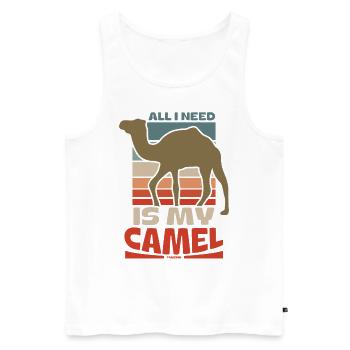 All I Need Is My Camel - Männer Premium Bio Tank Top - Weiß - Vorne - Michal (187cm)
