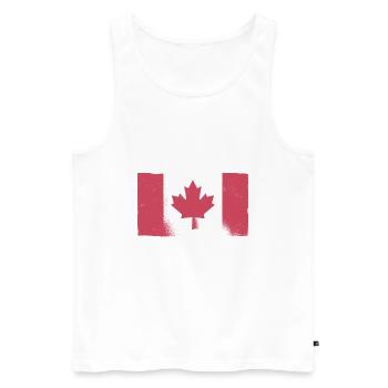 Canada - Männer Premium Bio Tank Top - Weiß - Vorne - AI Model Male 178 light (178cm)