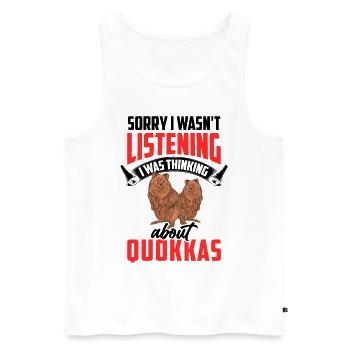 Quokka not heard Marsupial quokka - Men's Premium Organic Tank Top - white - Front - AI Model Male 178 light (178cm)