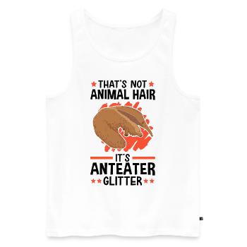 This is Anteater Glitter Anteater - Men's Premium Organic Tank Top - white - Front - AI Model Male 178 light (178cm)