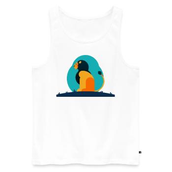 I'd Rather Be In Africa - Männer Premium Bio Tank Top - Weiß - Vorne - AI Model Male 178 light (178cm)