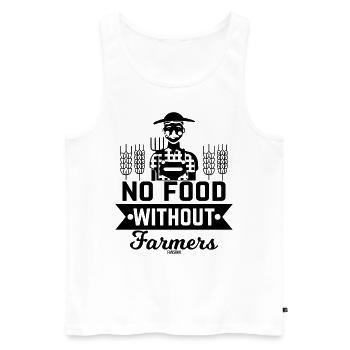 Keine Lebensmittel ohne Bauern - Männer Premium Bio Tank Top - Weiß - Vorne - AI Model Male 178 light (178cm)