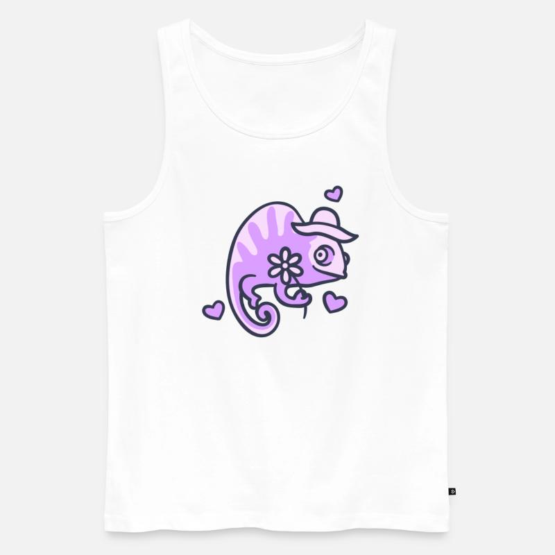 Chamäleon - Männer Premium Bio Tank Top - Weiß