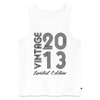 Vintage 2013 Vintage Birthday Retro Vintage - Men's Premium Organic Tank Top - white - Front - Michal (187cm)