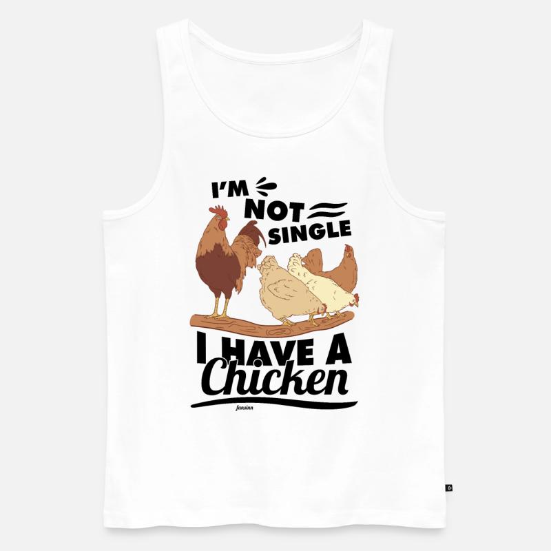 Huhn - Männer Premium Bio Tank Top - Weiß