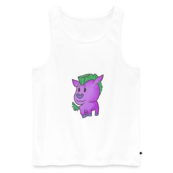 Pferde sind niedlich ich bin niedlich also bin ich - Männer Premium Bio Tank Top - Weiß - Vorne - Michal (187cm)