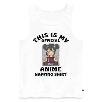 This Is My Official Anime Napping Shirt - Männer Premium Bio Tank Top - Weiß - Vorne - Michal (187cm)