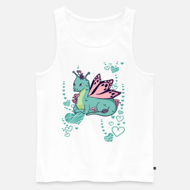 Drache - Männer Premium Bio Tank Top - Weiß