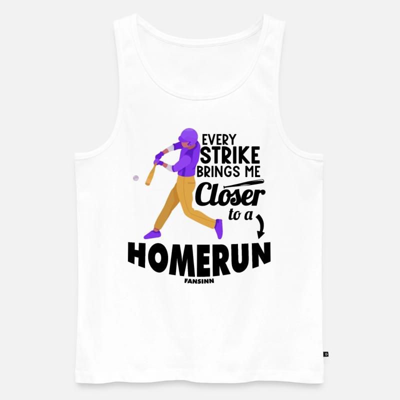 Baseball Pitcher Baseballschläger Sport - Männer Premium Bio Tank Top - Weiß