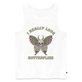 i love butterflies - Men's Premium Organic Tank Top - white - Front - Michal (187cm)