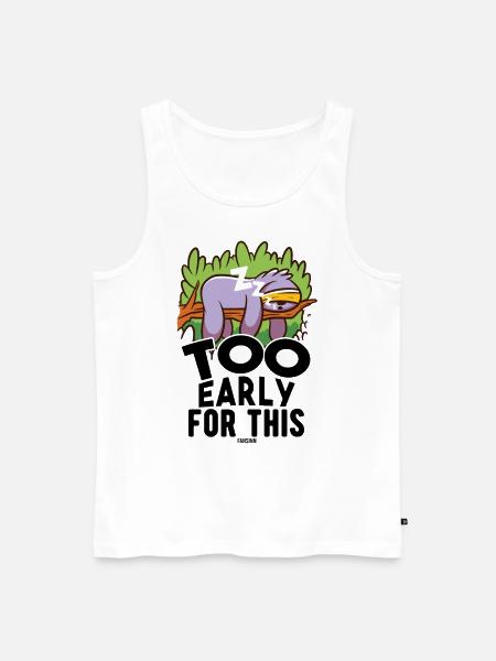 tired sloth snores Sloth - Men's Premium Organic Tank Top - white