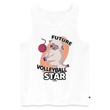 Future star du volleyball moutons enfant bébé - Débardeur bio Premium Homme - blanc - Devant - AI Model Male 178 light (178cm)