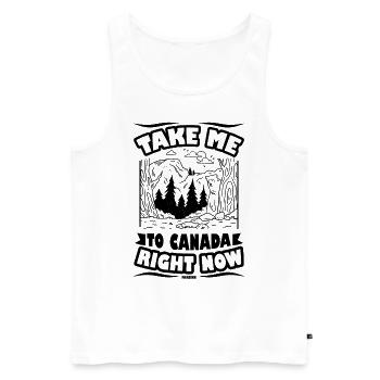 Canada - Männer Premium Bio Tank Top - Weiß - Vorne - AI Model Male 178 light (178cm)