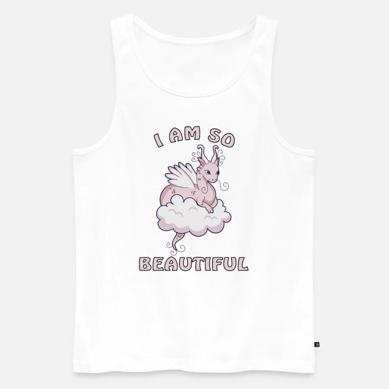schöner Drache - Männer Premium Bio Tank Top - Weiß